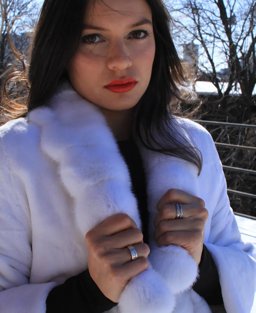 Luxury fur coat detail
